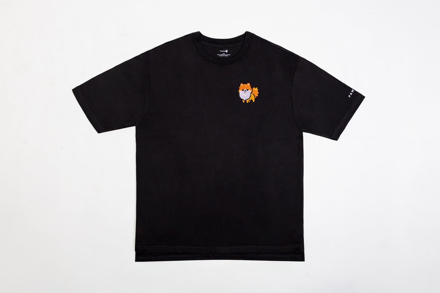 Pomeranian Oversized Black Shirt (Unisex)