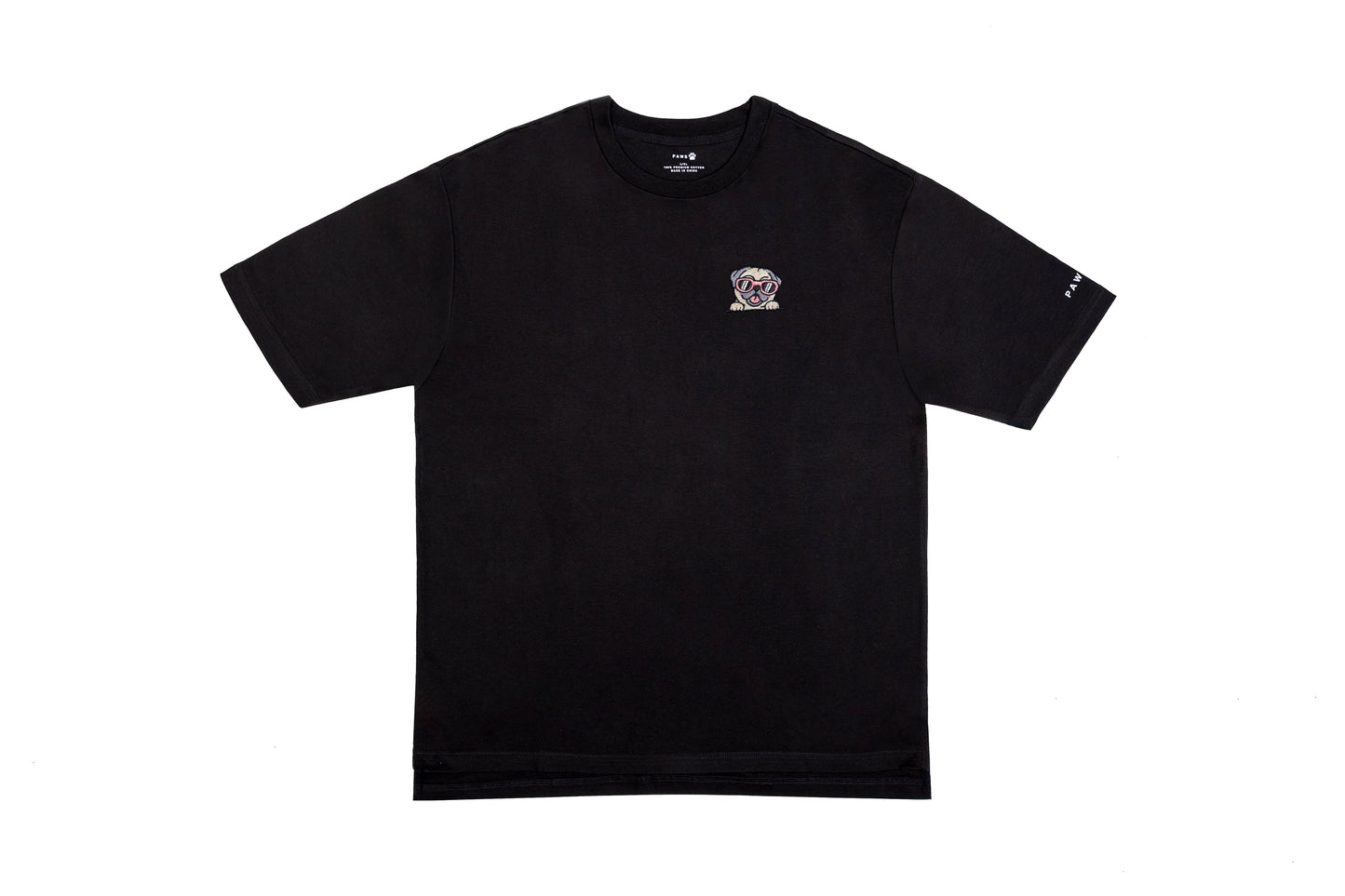 Pug Oversized Black Shirt (Unisex)